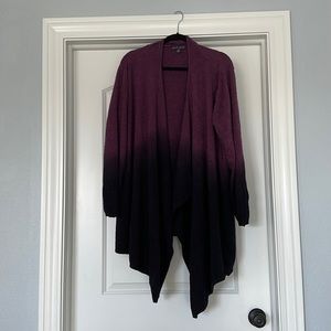 Barefoot Dreams Purple Ombré Wrap Sweater. 3X.